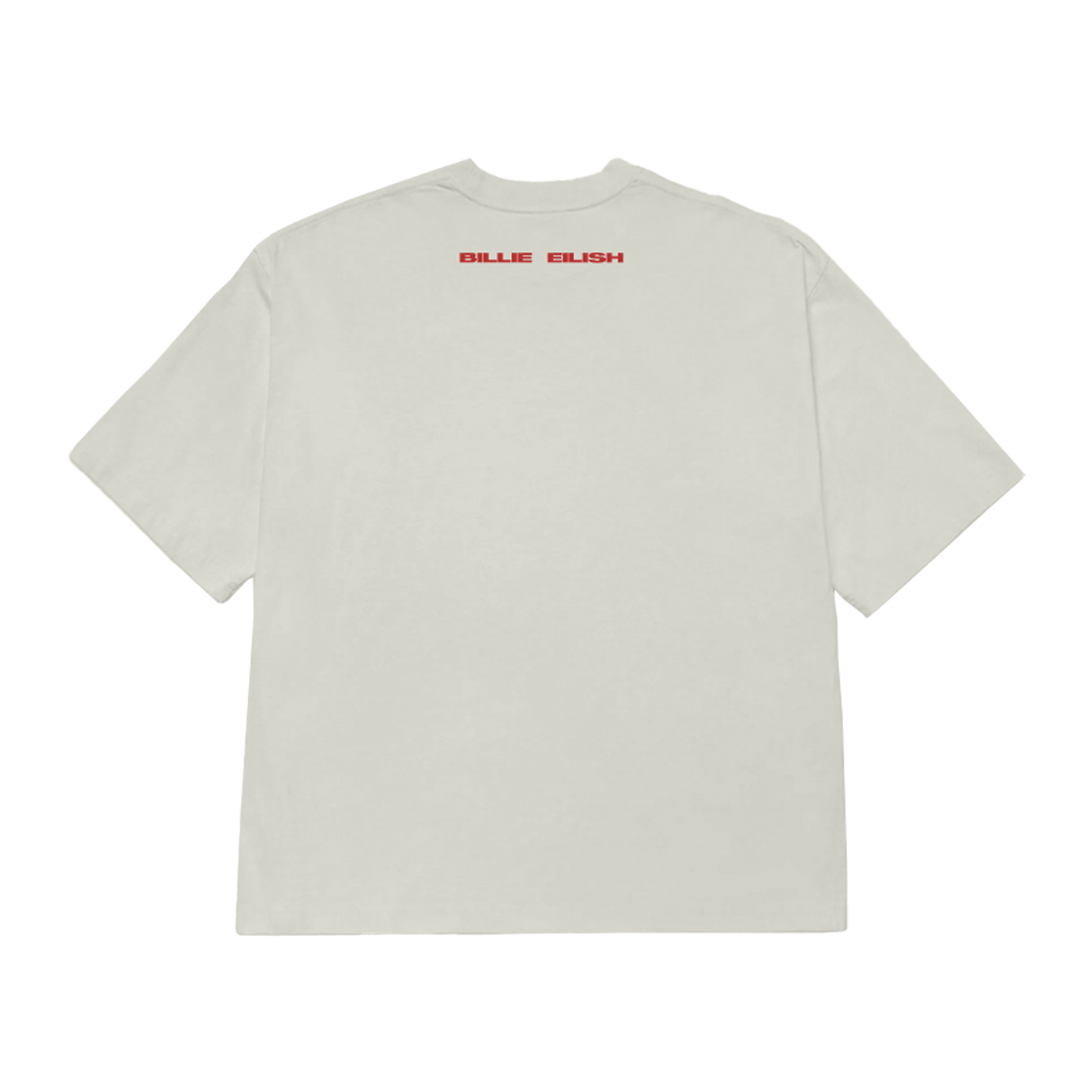 Billie Eilish Falling Scatter Text White T-Shirt 361408