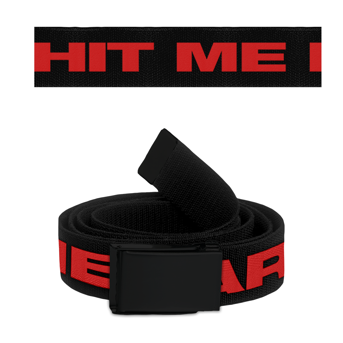 Billie Eilish HIT ME HARD AND SOFT BLACK AND RED BELT Gürtel 389728