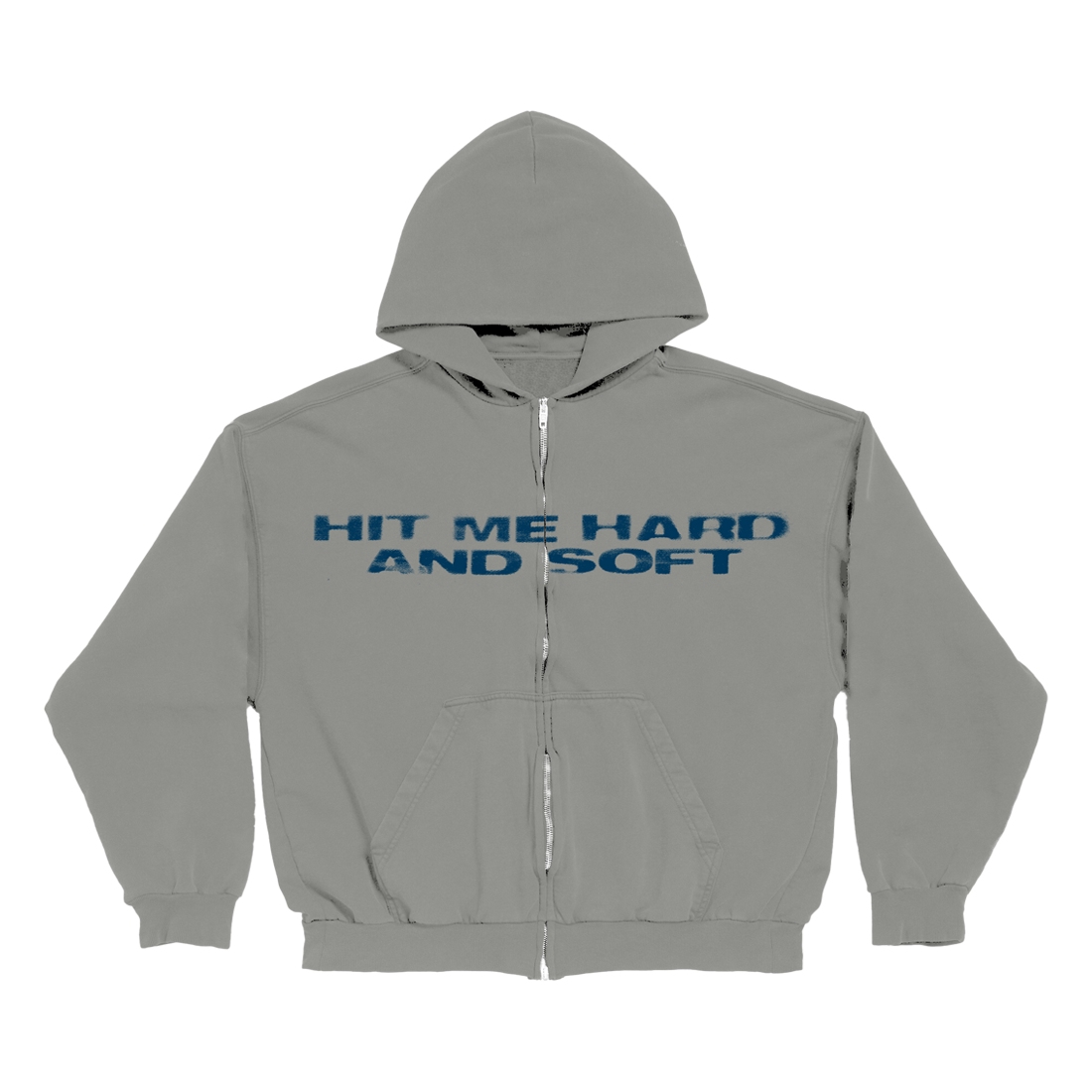 Billie Eilish HIT ME HARD AND SOFT Grey Zipper Hoodie 354641