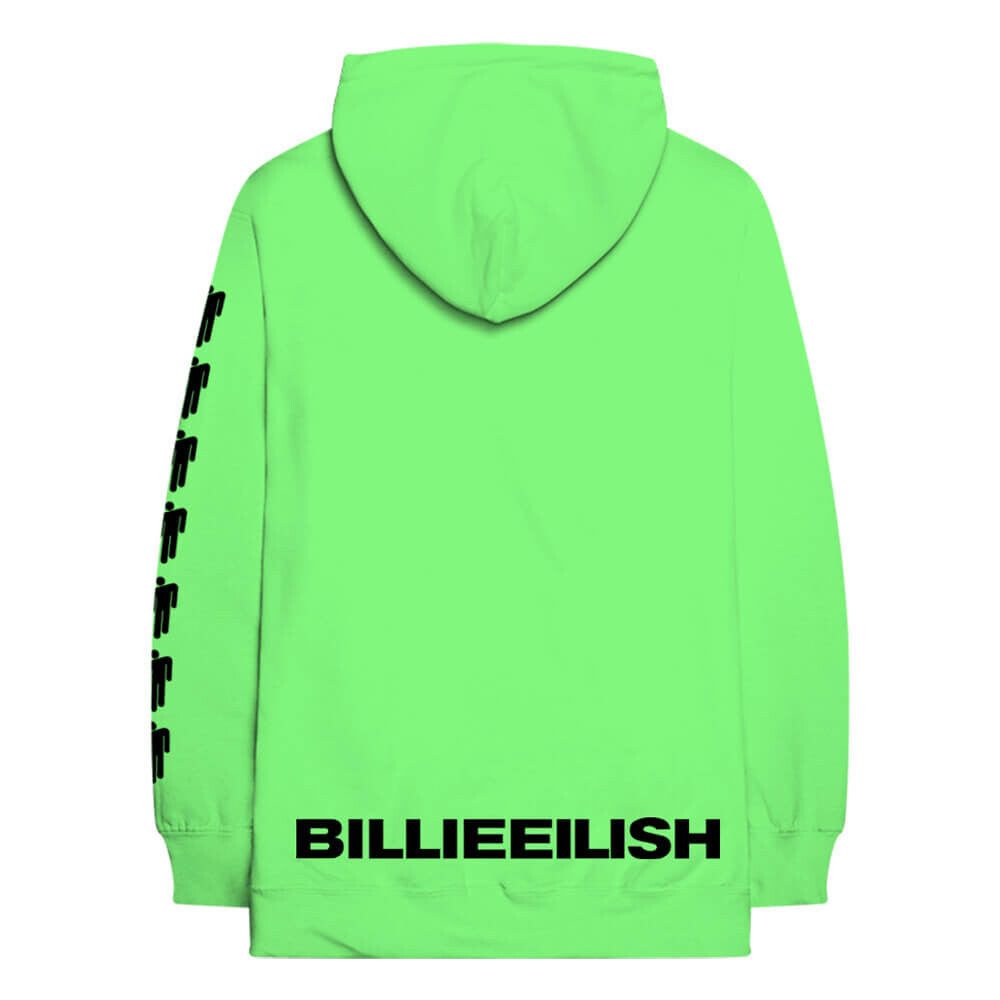 Billie eilish green hoodie merch deals